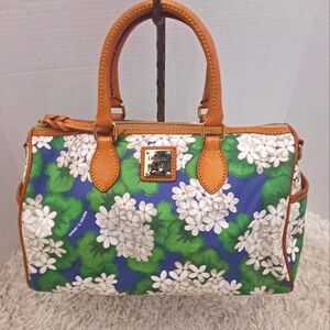 Dooney & Bourke Navy Hydrangea Satchel